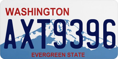 WA license plate AXT9396
