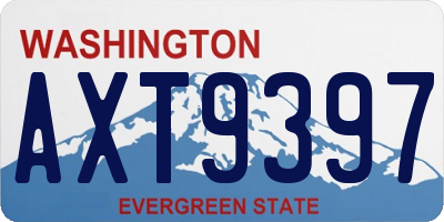 WA license plate AXT9397