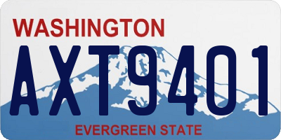 WA license plate AXT9401
