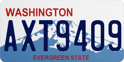 WA license plate AXT9409