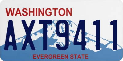 WA license plate AXT9411