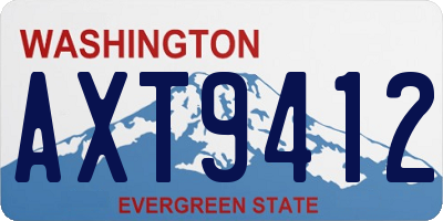 WA license plate AXT9412