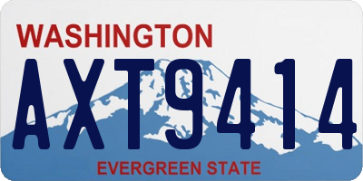 WA license plate AXT9414