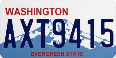WA license plate AXT9415