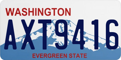 WA license plate AXT9416