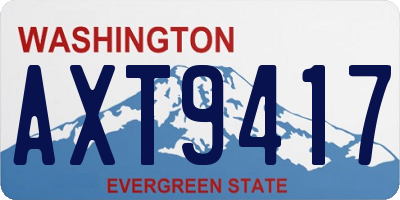 WA license plate AXT9417
