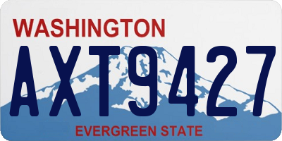 WA license plate AXT9427