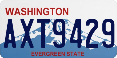 WA license plate AXT9429