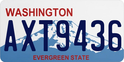 WA license plate AXT9436