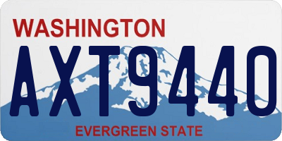WA license plate AXT9440