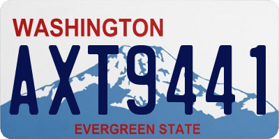 WA license plate AXT9441