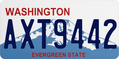 WA license plate AXT9442