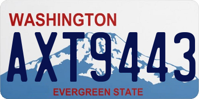 WA license plate AXT9443