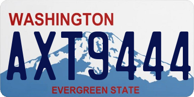 WA license plate AXT9444