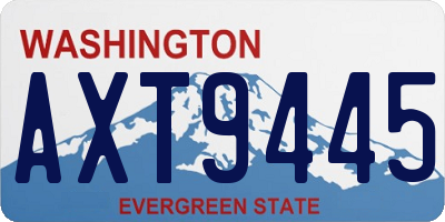 WA license plate AXT9445