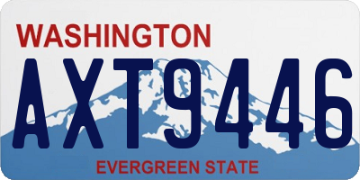 WA license plate AXT9446