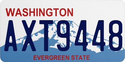 WA license plate AXT9448