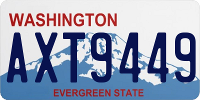 WA license plate AXT9449