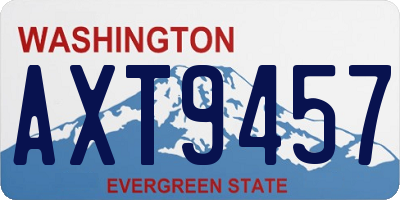 WA license plate AXT9457