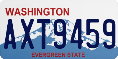 WA license plate AXT9459