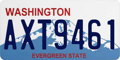 WA license plate AXT9461