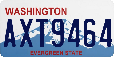 WA license plate AXT9464