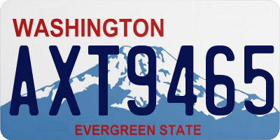 WA license plate AXT9465