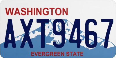 WA license plate AXT9467