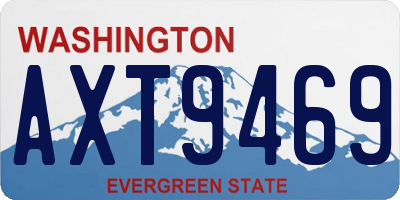WA license plate AXT9469