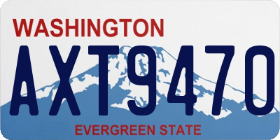 WA license plate AXT9470