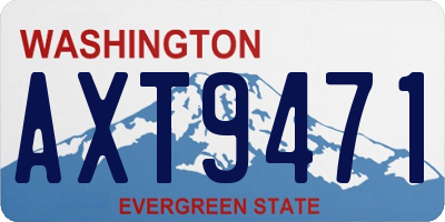 WA license plate AXT9471