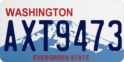 WA license plate AXT9473
