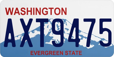 WA license plate AXT9475