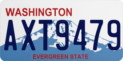 WA license plate AXT9479