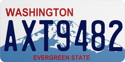 WA license plate AXT9482