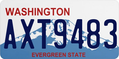 WA license plate AXT9483