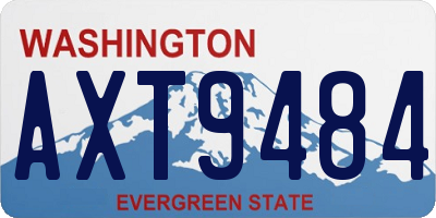 WA license plate AXT9484