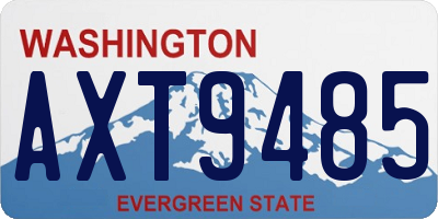 WA license plate AXT9485