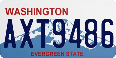 WA license plate AXT9486