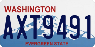 WA license plate AXT9491