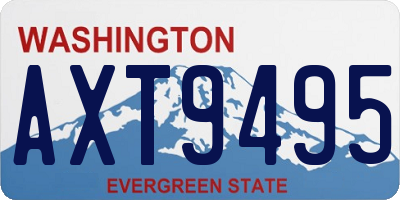 WA license plate AXT9495