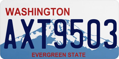 WA license plate AXT9503