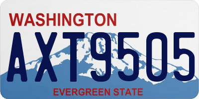 WA license plate AXT9505