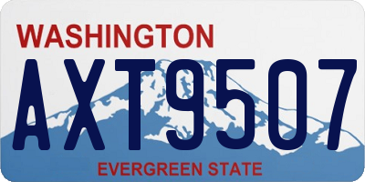 WA license plate AXT9507