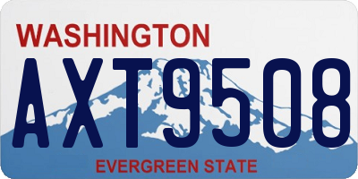 WA license plate AXT9508