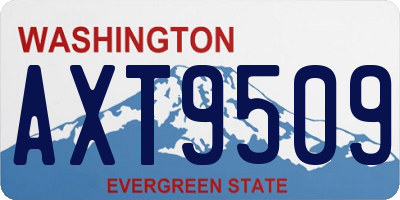 WA license plate AXT9509
