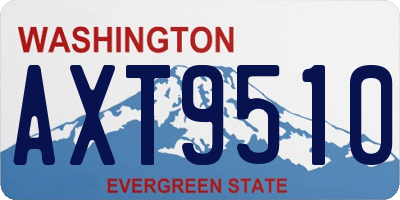 WA license plate AXT9510
