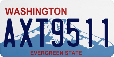 WA license plate AXT9511