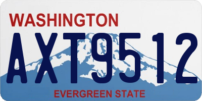WA license plate AXT9512