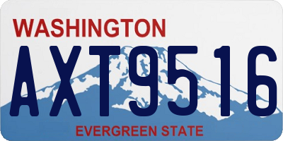 WA license plate AXT9516